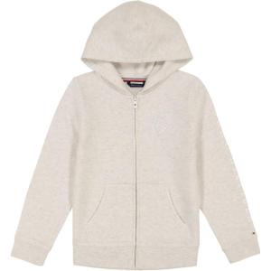 Tommy Hilfiger girls Fleece Pullover Crewneck Sweatshirt(Oat Heather)