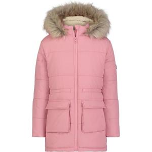 Tommy Hilfiger girls Long Length Heavyweight Puffer Jacket With Polar Fleece Lining(Anorak Primrose)