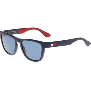 Tommy Hilfiger mens Th1557/S Square Sunglasses(Blue & Red & White)
