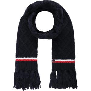 Tommy Hilfiger womens Lattice Cable With Stripes Scarf(Desert)