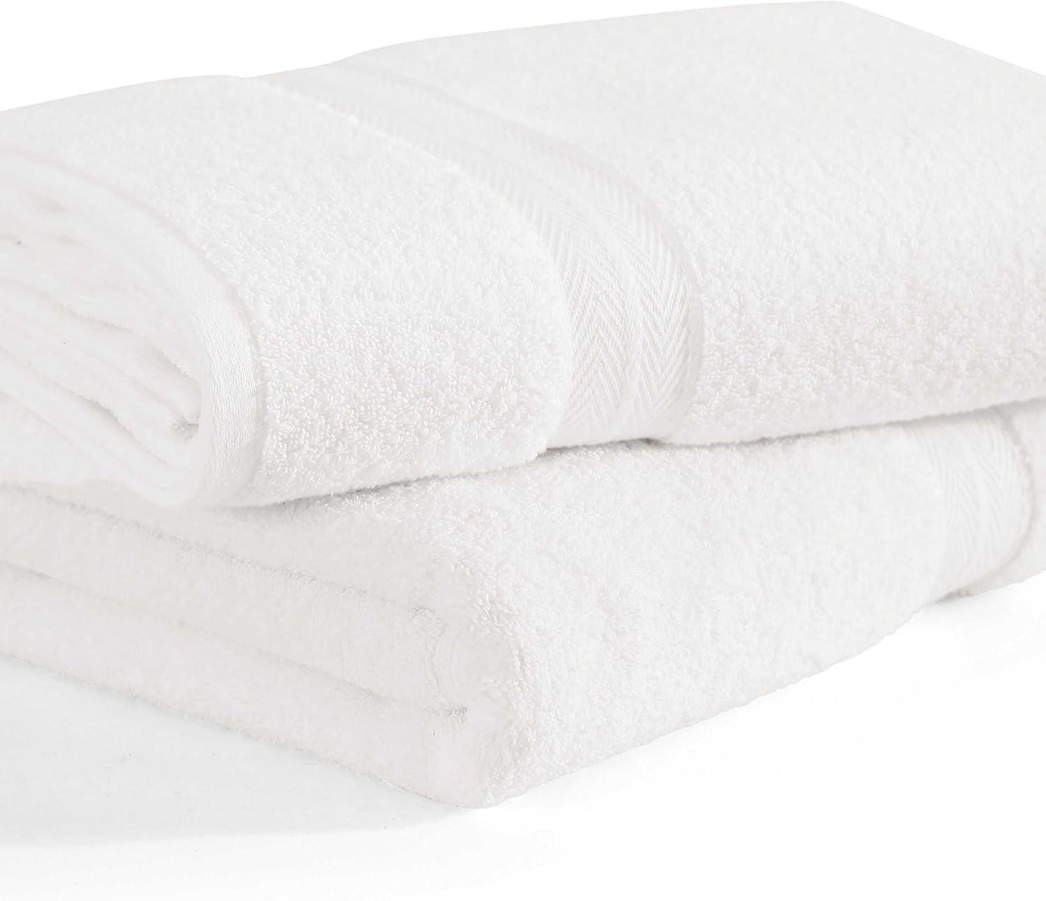 imageTommy Hilfiger Bath Towel Set Absorbent Cotton Terry with Zero Twist Medium Weight OekoTex Certified Modern American White 6 PieceWhite