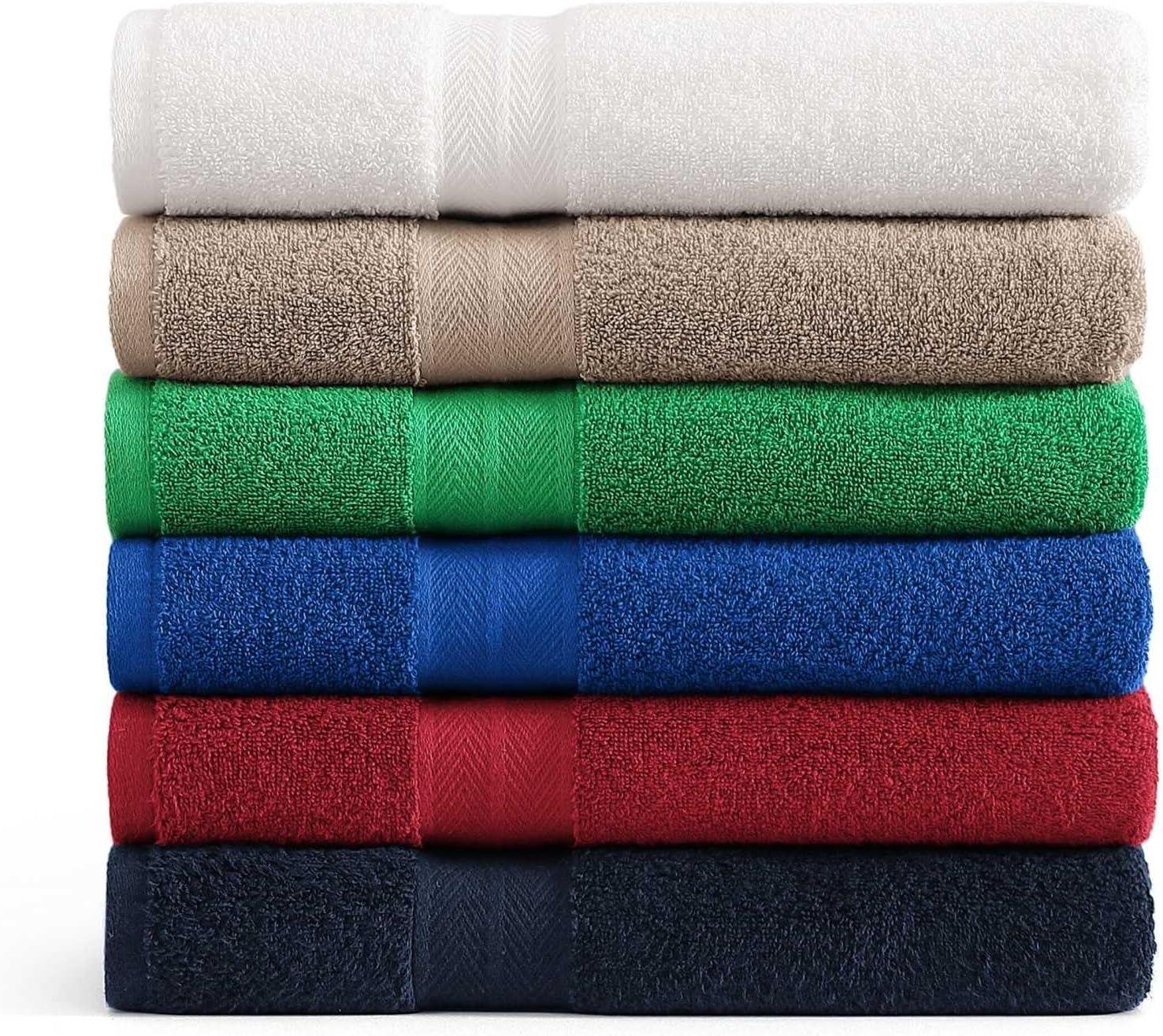 imageTommy Hilfiger Bath Towel Set Absorbent Cotton Terry with Zero Twist Medium Weight OekoTex Certified Modern American White 6 PieceWhite