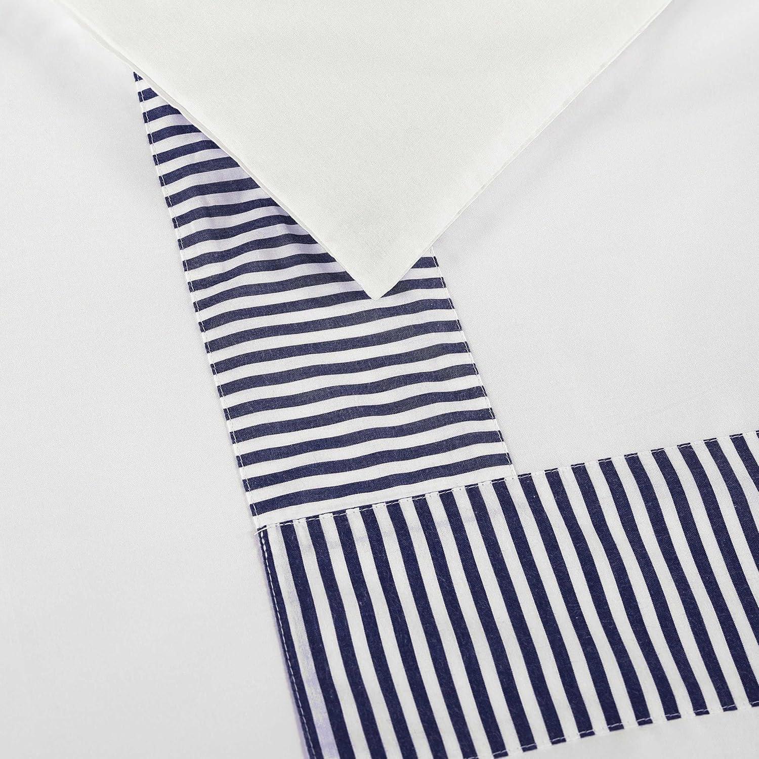 imageTommy Hilfiger Comforter Set Luxuriously Soft Bedding with Matching Shams Striped Design Madison Oxford Navy FullQueenFullQueen