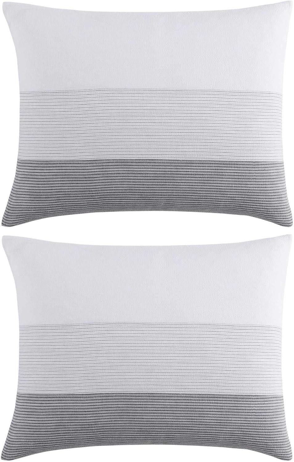 imageTommy Hilfiger Duvet Set Luxuriously Soft Cotton Seersucker Bedding with Matching Sham Textured Design Montauk Blue TwinMontauk Blue
