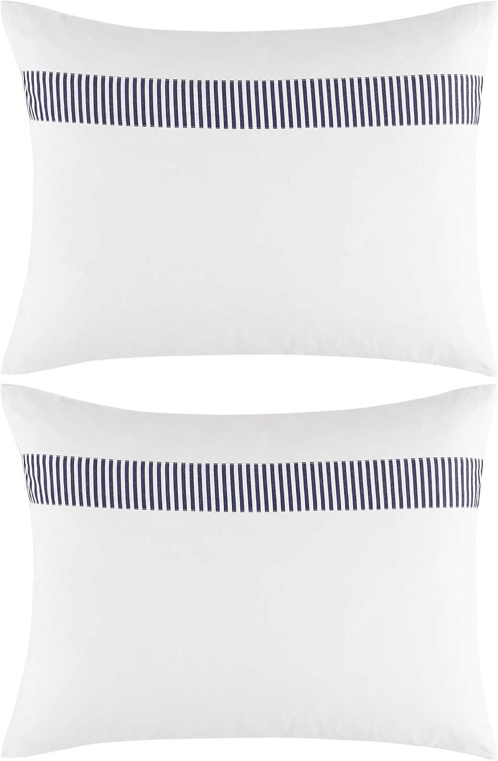 imageTommy Hilfiger Duvet Set Premium Soft Bedding with Matching Shams Coastal Design Madison Oxford Navy FullQueenFullQueen