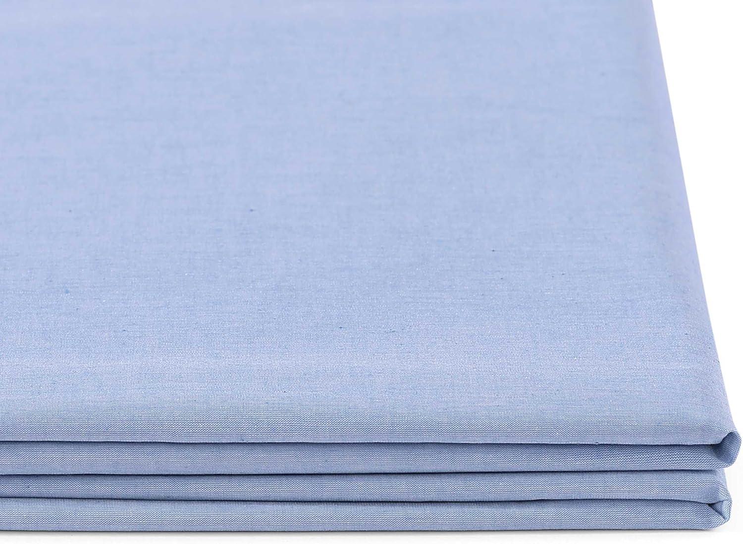 imageTommy Hilfiger Twin Sheet Set Cotton Chambray Bedding with Matching Pillowcase Lightweight Weave Subtle Textured Bed Sheets BlueBlue