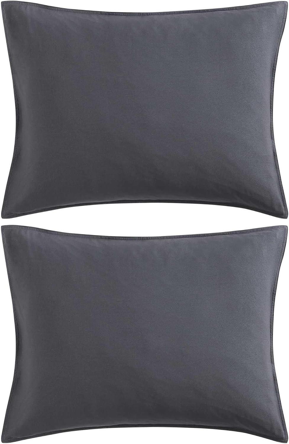 imageTommy Hilfiger TwinTwin XL Bedding Set Soft 5 Piece Comforter Set wMatching Bed Sheets ampamp Pillowcases Medium Weight for Year Round Comfort Solid Microfiber BlueSolid Grey