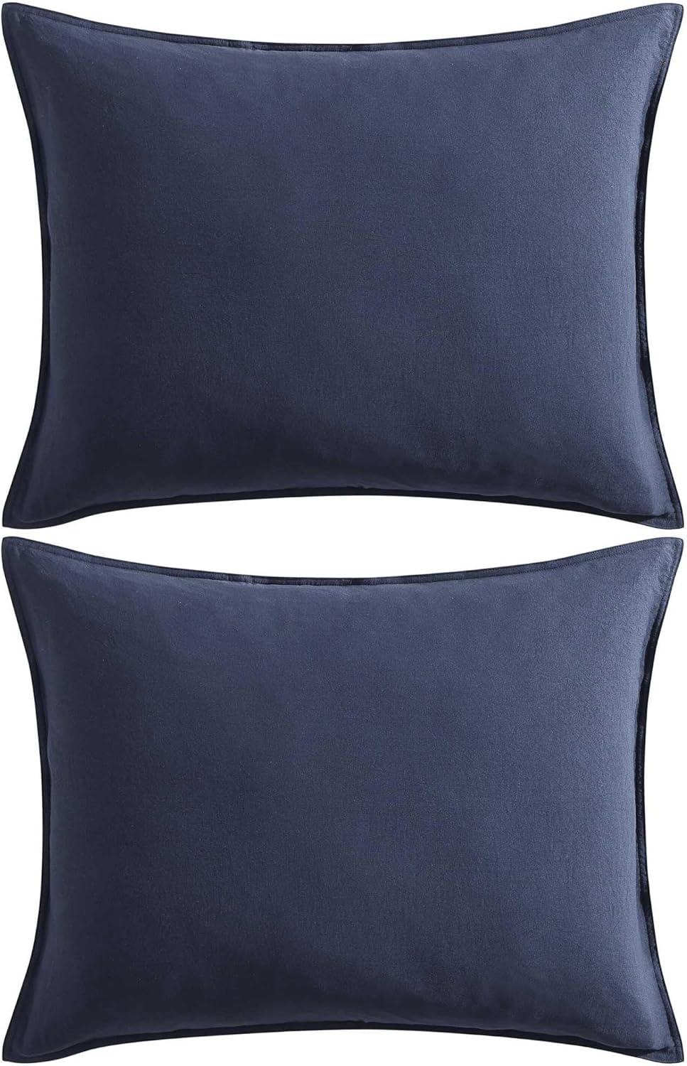 imageTommy Hilfiger TwinTwin XL Bedding Set Soft 5 Piece Comforter Set wMatching Bed Sheets ampamp Pillowcases Medium Weight for Year Round Comfort Solid Microfiber BlueSolid Blue