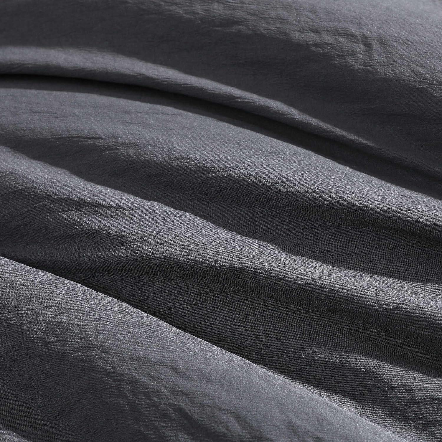 imageTommy Hilfiger TwinTwin XL Bedding Set Soft 5 Piece Comforter Set wMatching Bed Sheets ampamp Pillowcases Medium Weight for Year Round Comfort Solid Microfiber BlueSolid Grey