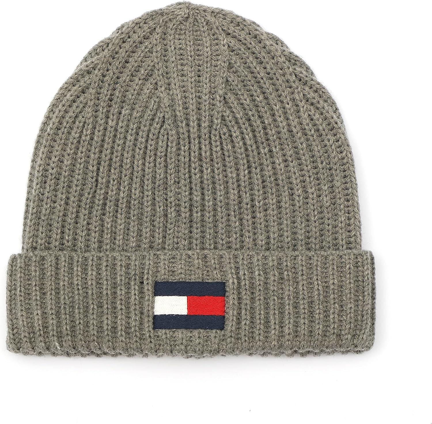 imageTommy Hilfiger Boys Fisherman Rib Cuff Hat and Gloves Set Medium Grey Heather 816