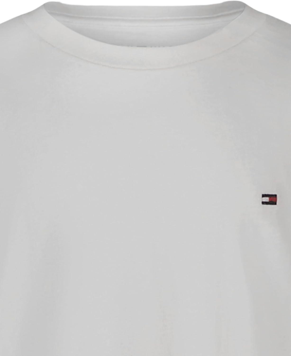 imageTommy Hilfiger Boys Long Sleeve Crew Neck TShirtHalf and Half White
