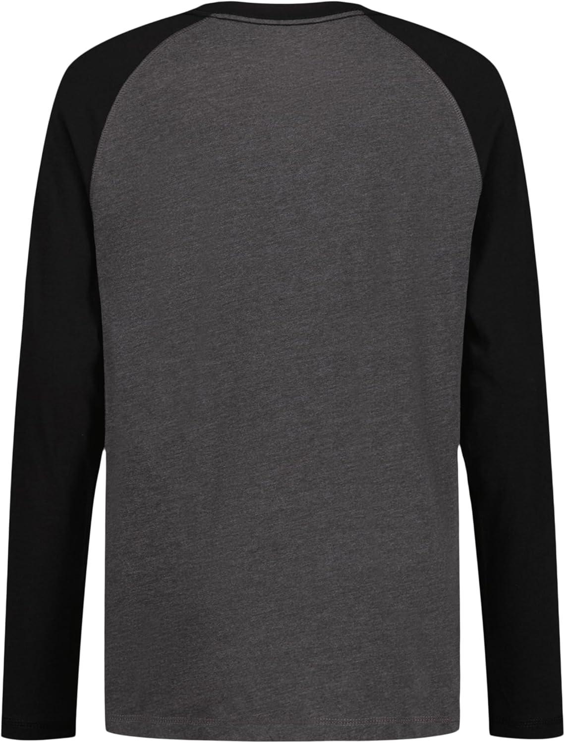 imageTommy Hilfiger Boys Long Sleeve Crew Neck TShirtRaglan Charcoal Heather