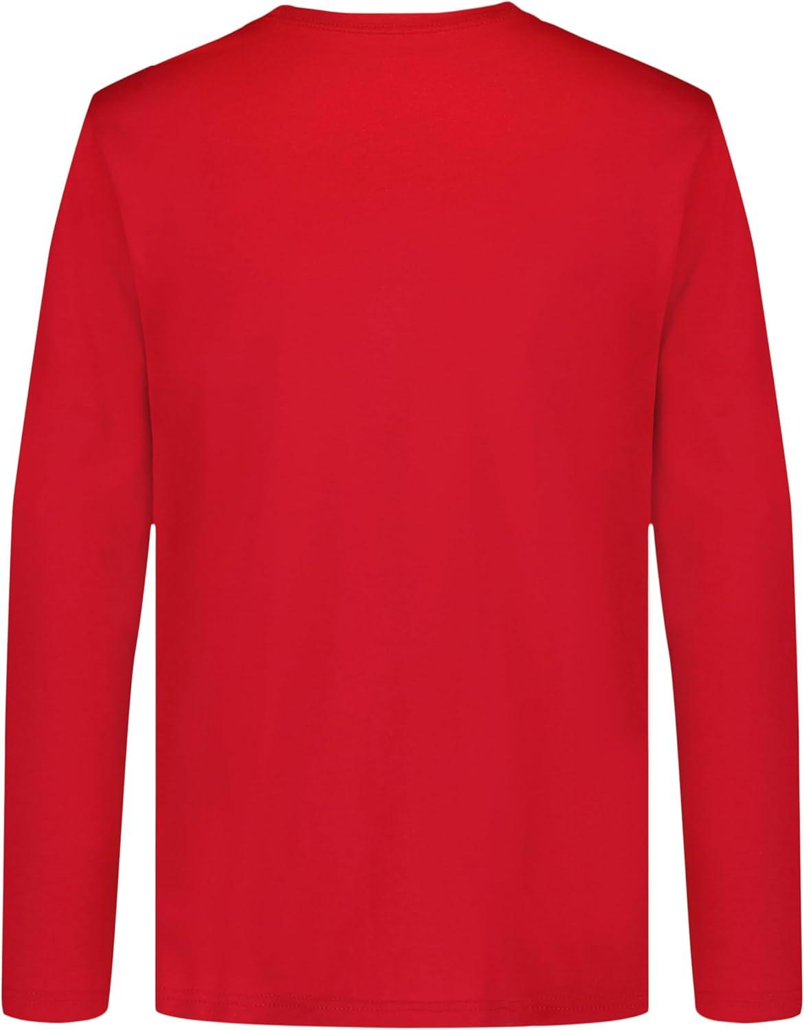 imageTommy Hilfiger Boys Long Sleeve Crew Neck TShirtScript Scarlet Sage