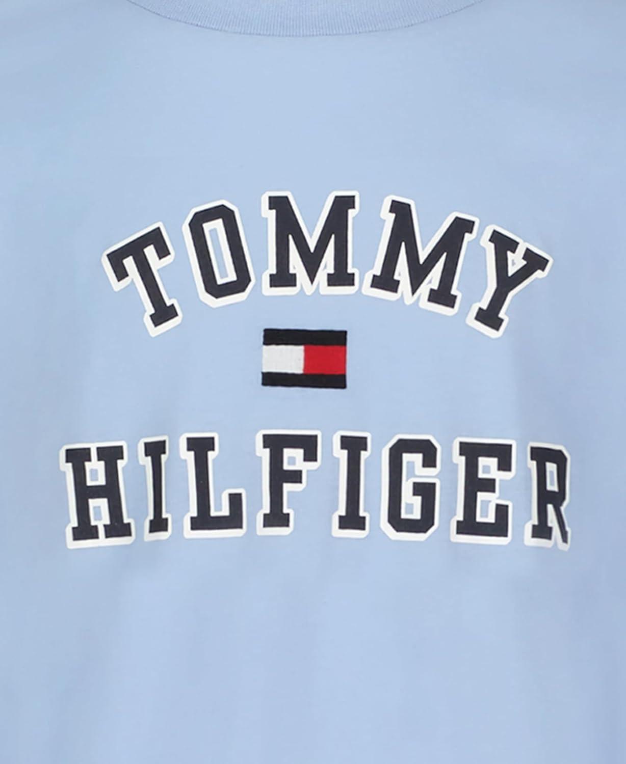 imageTommy Hilfiger Boys Long Sleeve Crew Neck TShirtVarsity Soft Chambray