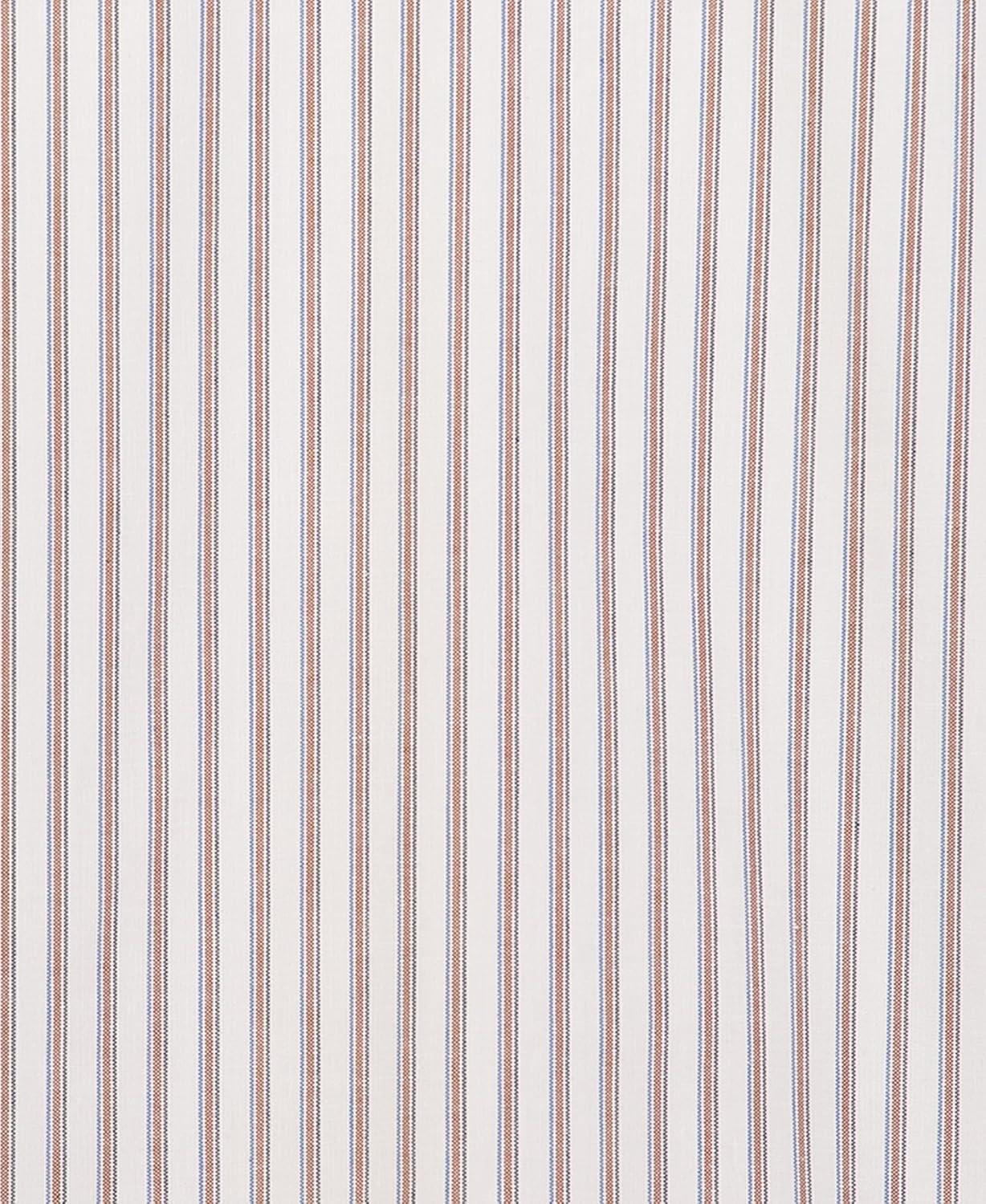 imageTommy Hilfiger Boys Long Sleeve Dress Shirt with Bow Tie Collared ButtonDown with Cuff SleevesChestnut Stripe