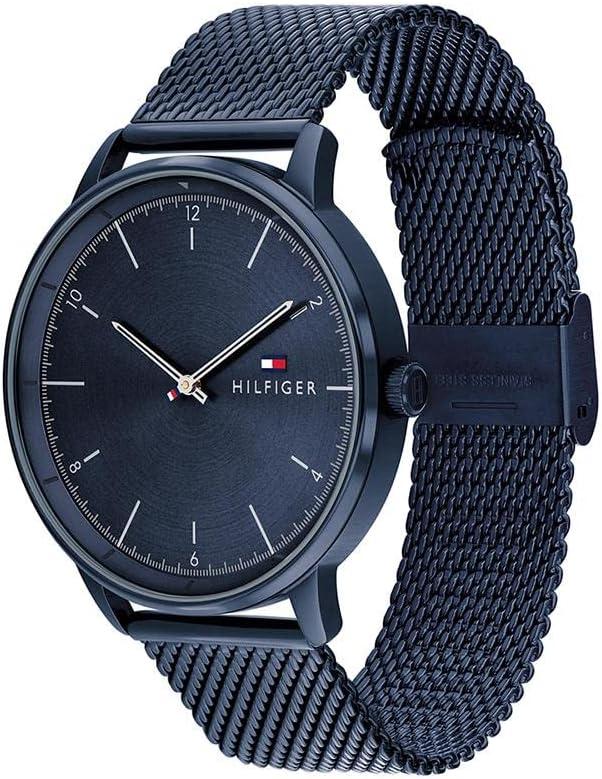 imageTommy Hilfiger Mens 2Hand Quartz Watch Minimalist Style Stainless Steel Case Casual Everyday Wear Gift for HimBlue