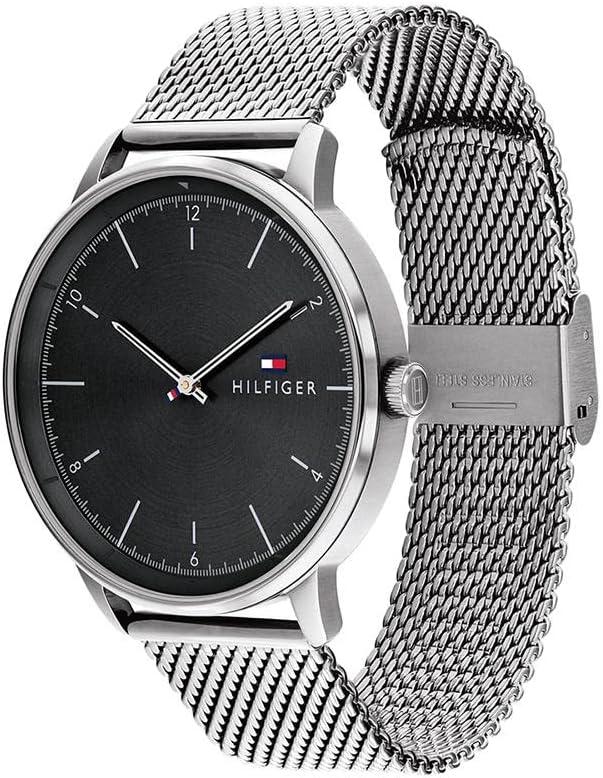 imageTommy Hilfiger Mens 2Hand Quartz Watch Minimalist Style Stainless Steel Case Casual Everyday Wear Gift for HimSilver