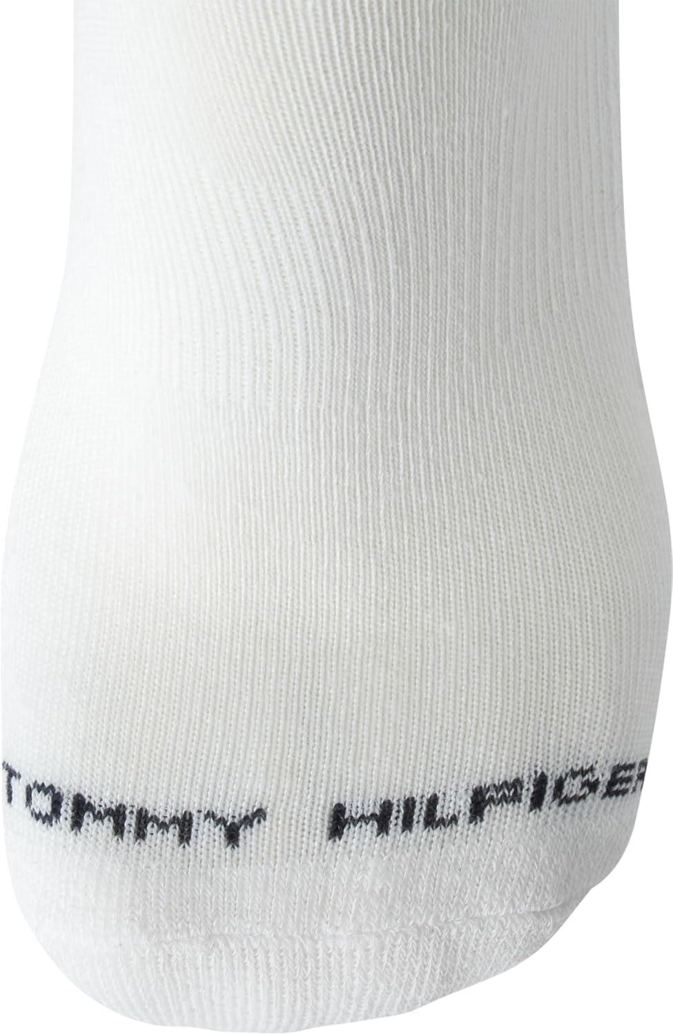 imageTommy Hilfiger Mens Crew Socks 3 Pack Cotton Blend Cushioned Athletic Performance Crew Length Running Socks for MenWhite