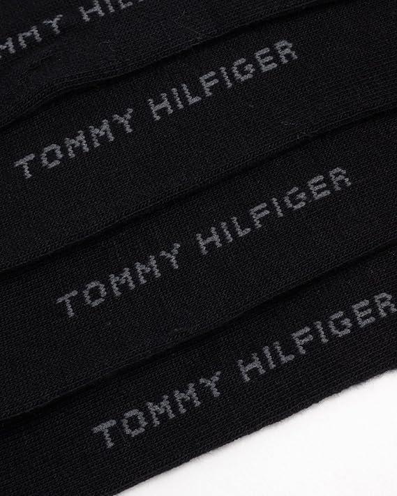 imageTommy Hilfiger Mens Dress Socks 4 Pack Lightweight Cotton Blend Everyday Crew Work Socks for Men for Casual ampamp Formal WearBlack