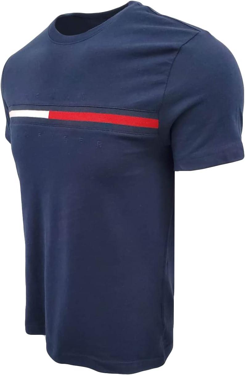 imageTommy Hilfiger Mens Dress Socks 4 Pack Lightweight Cotton Blend Everyday Crew Work Socks for Men for Casual ampamp Formal WearNavy Navy Logo