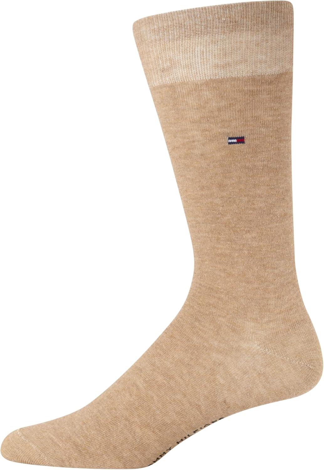 imageTommy Hilfiger Mens Dress Socks 4 Pack Lightweight Cotton Blend Everyday Crew Work Socks for Men for Casual ampamp Formal WearOlive