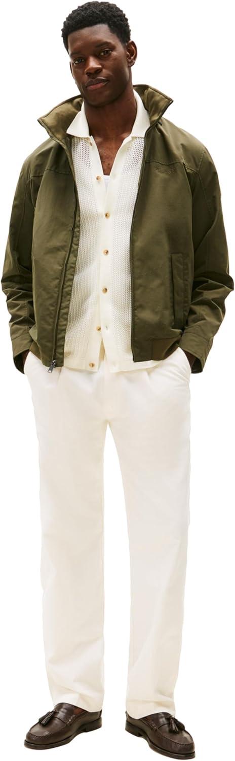 imageTommy Hilfiger Mens Lightweight Waterproof Regatta Bomber JacketArmy Green