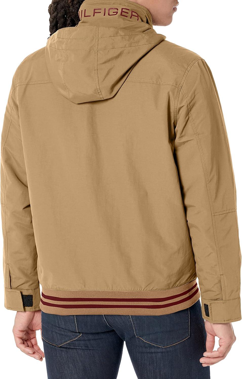 imageTommy Hilfiger Mens Lightweight Waterproof Regatta Bomber JacketChampagne Toast