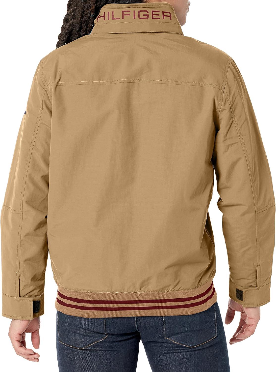 imageTommy Hilfiger Mens Lightweight Waterproof Regatta Bomber JacketChampagne Toast