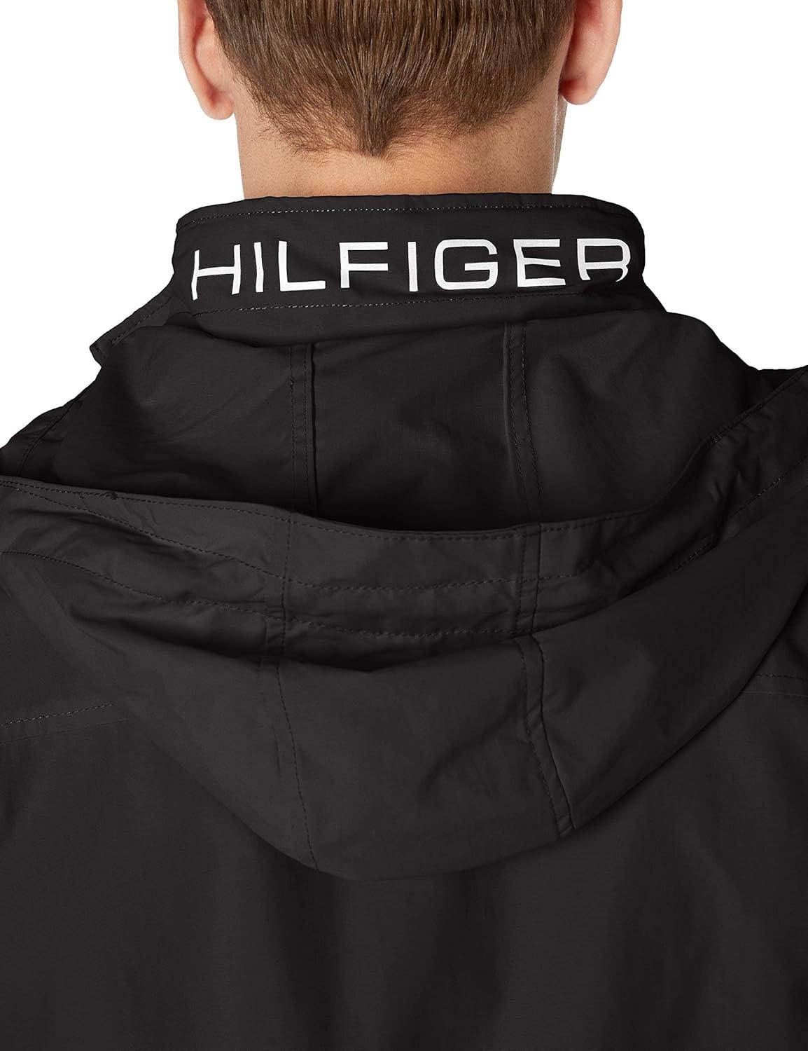imageTommy Hilfiger Mens Lightweight Waterproof Regatta Bomber JacketDark Sable