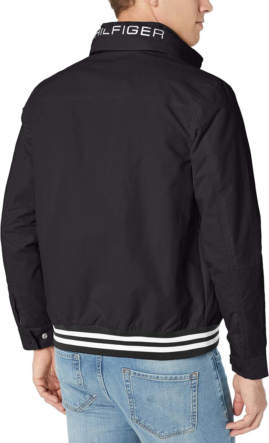 imageTommy Hilfiger Mens Lightweight Waterproof Regatta Bomber JacketDark Sable