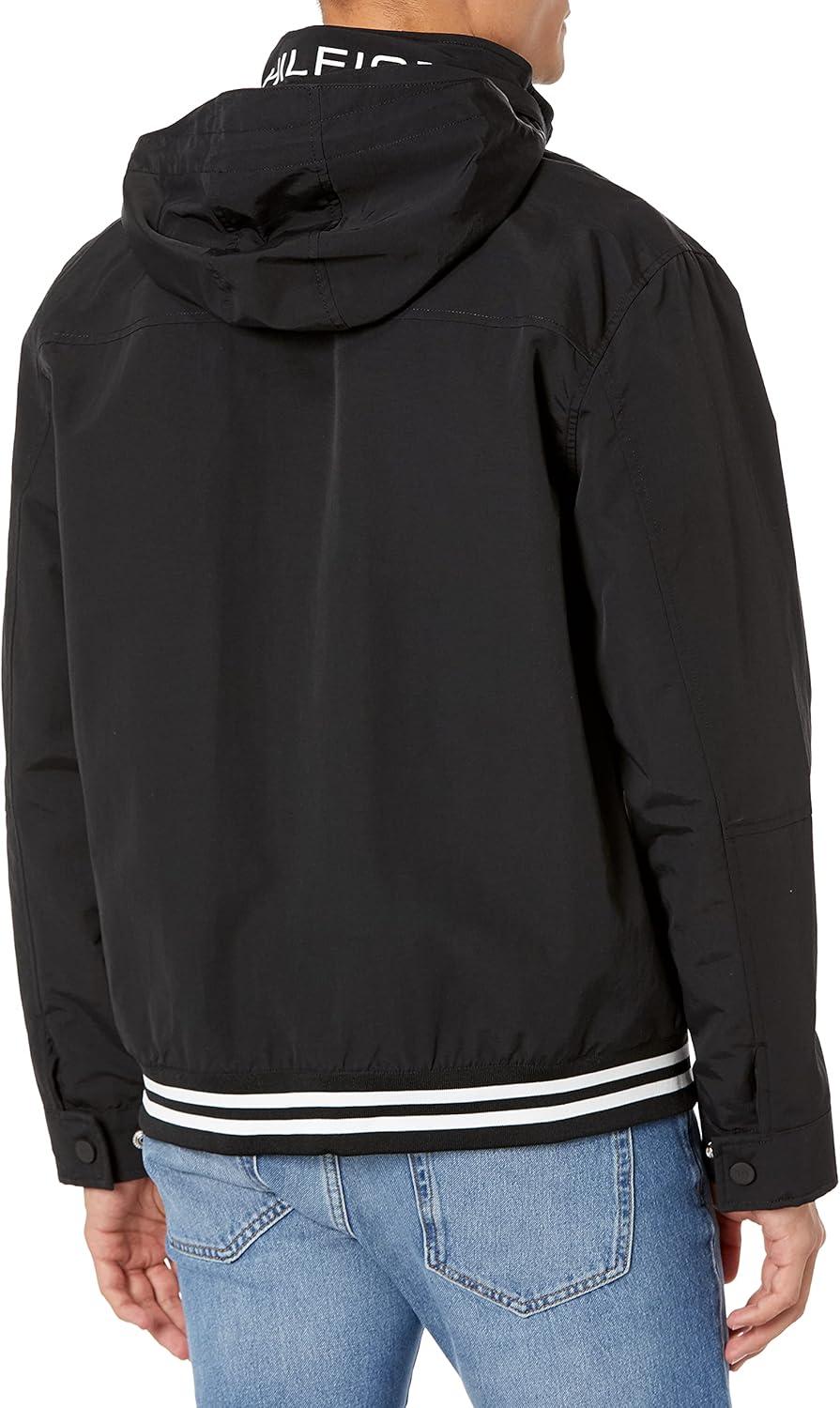 imageTommy Hilfiger Mens Lightweight Waterproof Regatta Bomber JacketDeep Black