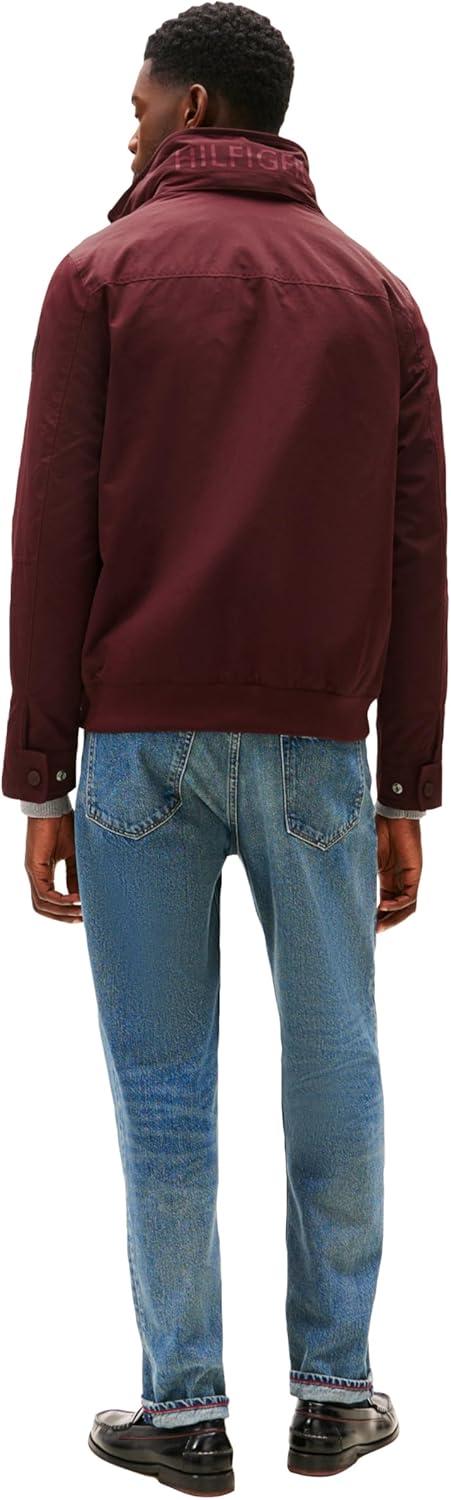 imageTommy Hilfiger Mens Lightweight Waterproof Regatta Bomber JacketDeep Burgundy