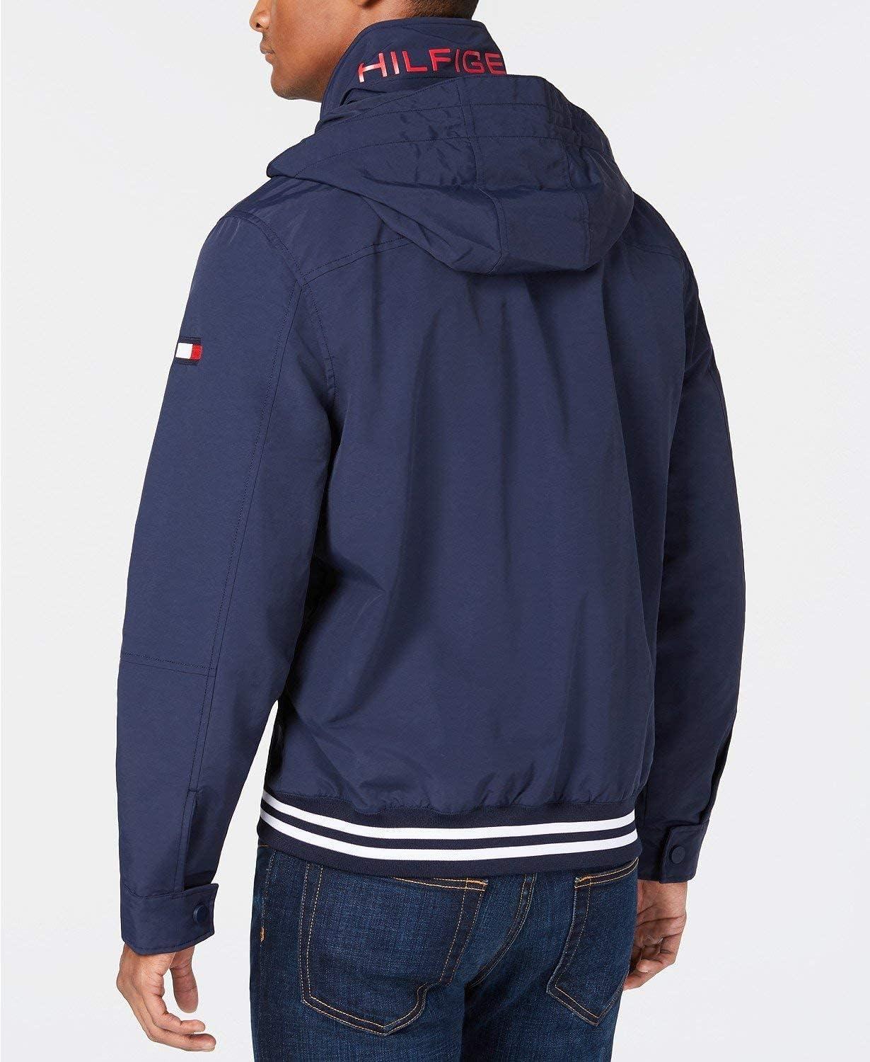 imageTommy Hilfiger Mens Lightweight Waterproof Regatta Bomber JacketDesert Sky