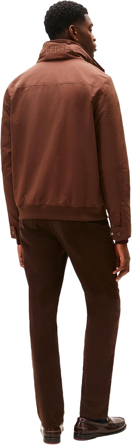 imageTommy Hilfiger Mens Lightweight Waterproof Regatta Bomber JacketLegacy Brown