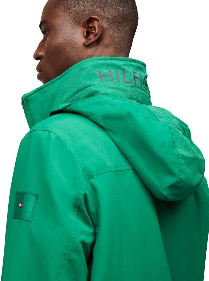 imageTommy Hilfiger Mens Lightweight Waterproof Regatta Bomber JacketNouveau Green