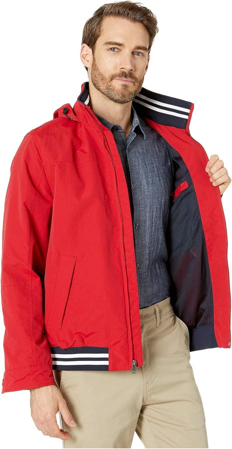 imageTommy Hilfiger Mens Lightweight Waterproof Regatta Bomber JacketRacing Red