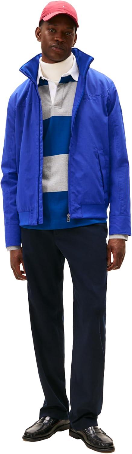 imageTommy Hilfiger Mens Lightweight Waterproof Regatta Bomber JacketWedge Blue