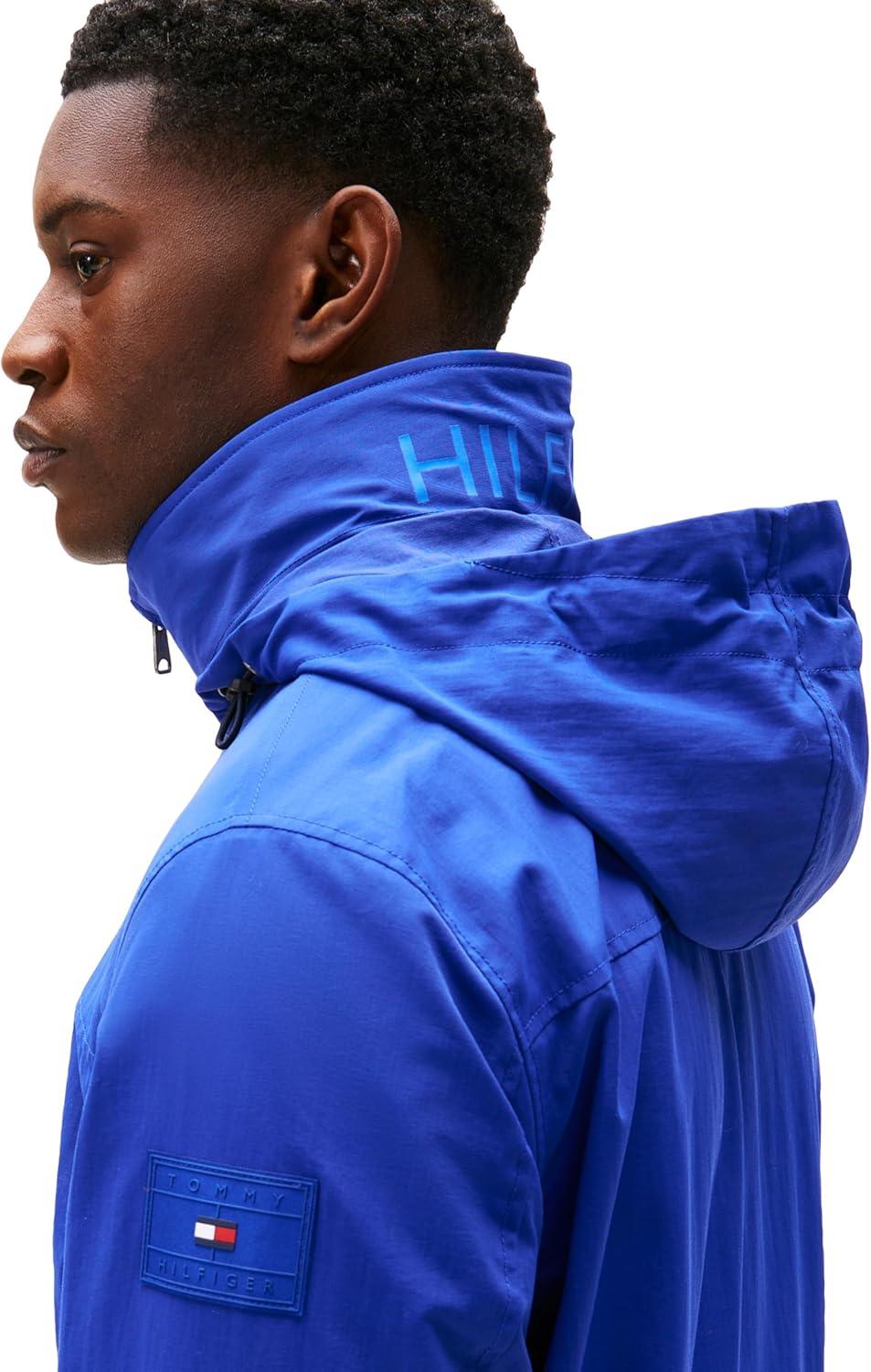 imageTommy Hilfiger Mens Lightweight Waterproof Regatta Bomber JacketWedge Blue