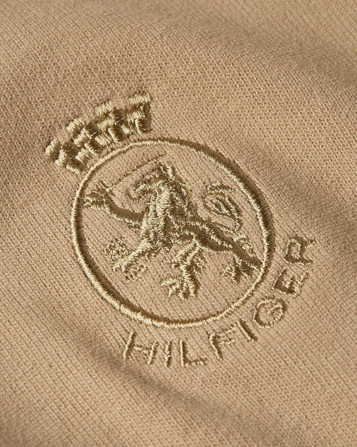 imageTommy Hilfiger Mens Medium Weight Rugby Pullover with Embroidered Crest LogoTimeless Camel