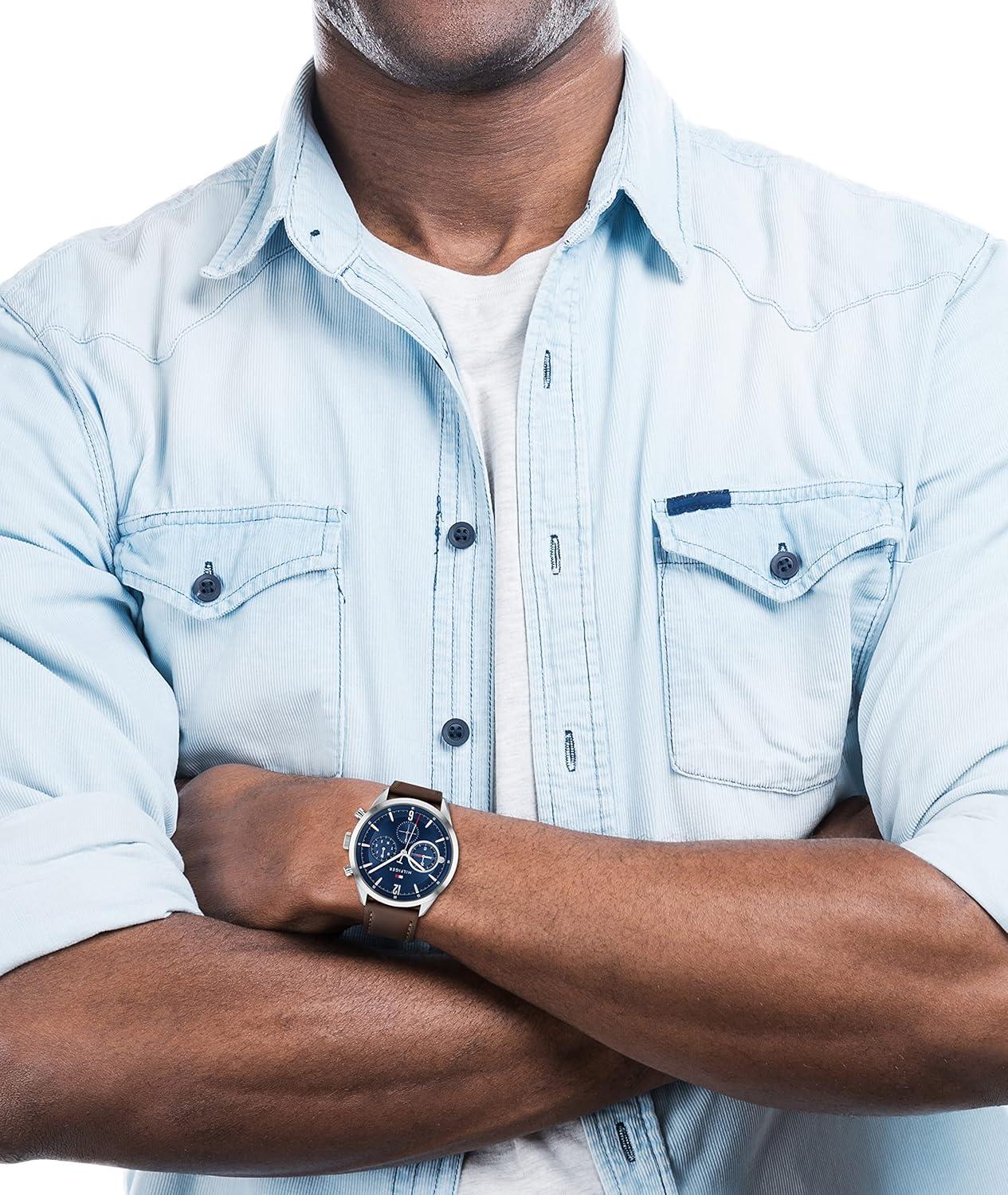 imageTommy Hilfiger Mens Multifunction Watch Stainless Steel Classic Quartz TimepieceBlue