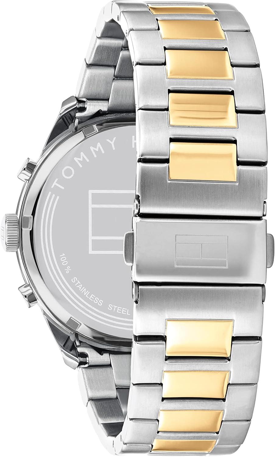 imageTommy Hilfiger Mens Multifunction Watch Stainless Steel Classic Quartz TimepieceTwo Tone