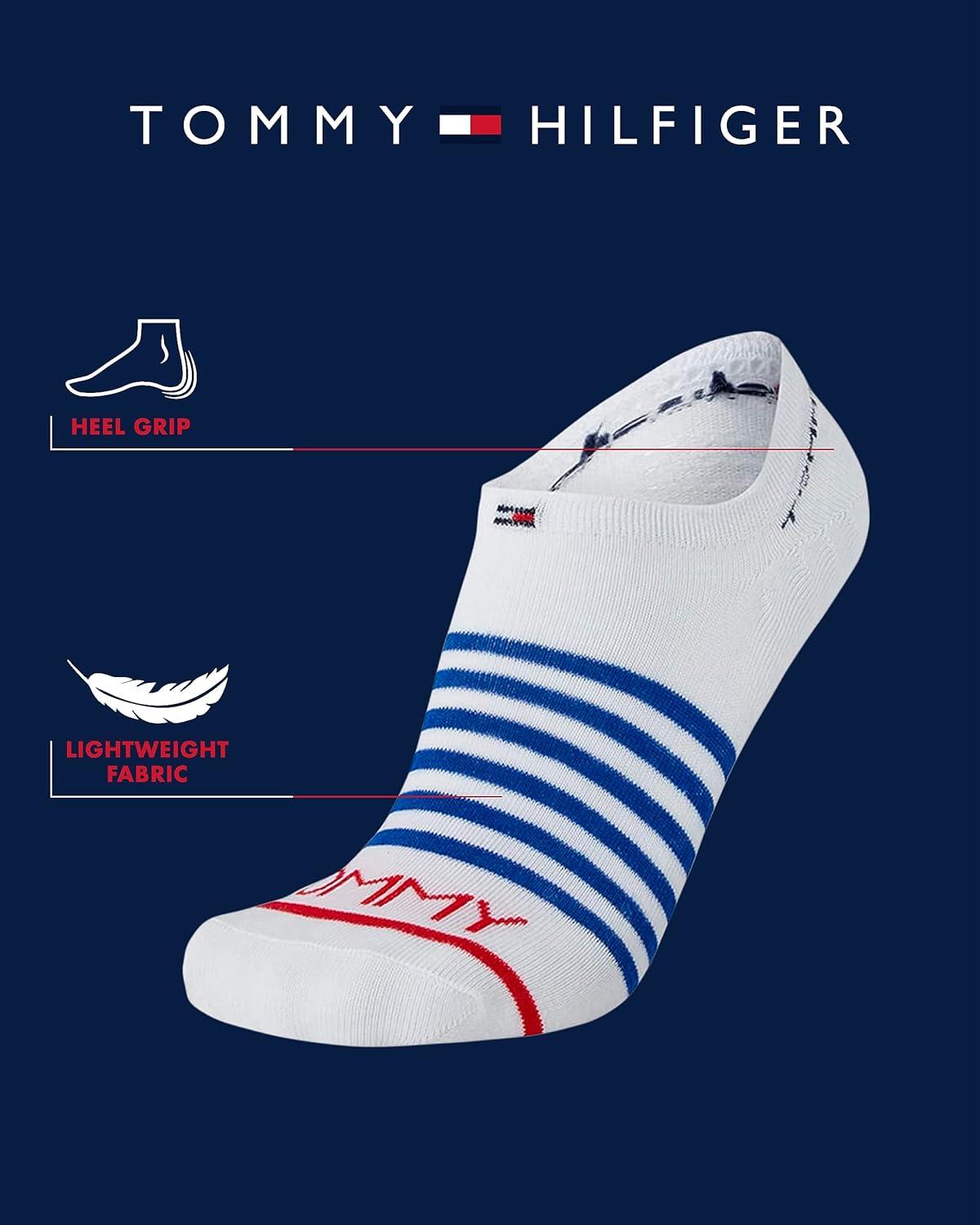 imageTommy Hilfiger Mens No Show Socks 3 Pack Soft Cotton Blend Ankle Socks for Men Ultra Low Cut Liners for Loafers SneakersAll White