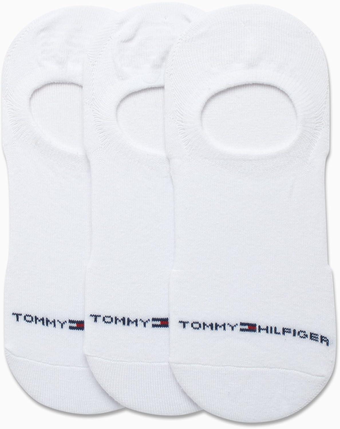 imageTommy Hilfiger Mens No Show Socks 3 Pack Soft Cotton Blend Ankle Socks for Men Ultra Low Cut Liners for Loafers SneakersAll White