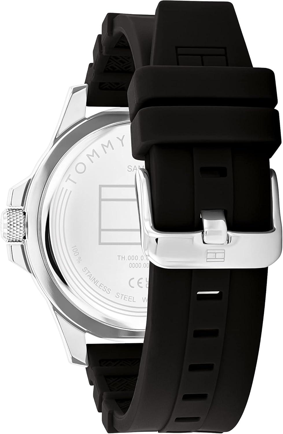 imageTommy Hilfiger Mens Preppy Stainless Steel Quartz Watches Effortlessly StylishBlack