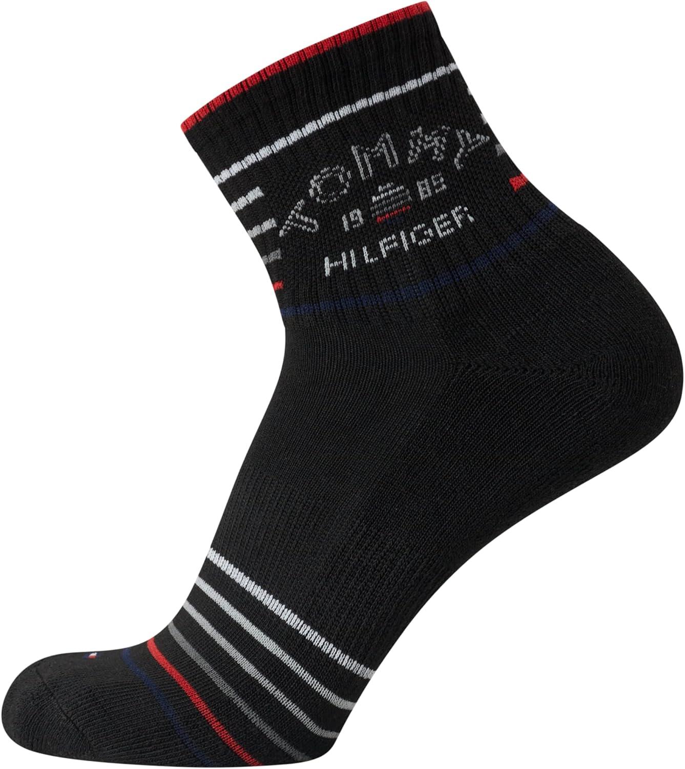 imageTommy Hilfiger Mens Quarter Socks 12 Pack Athletic Performance Cushioned Quarter Length Ankle Socks for Men for RunningGrey Multi