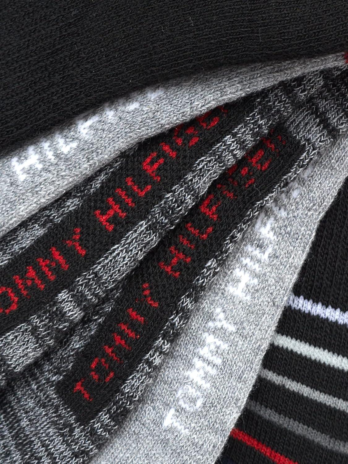 imageTommy Hilfiger Mens Quarter Socks 12 Pack Athletic Performance Cushioned Quarter Length Ankle Socks for Men for RunningGrey Multi