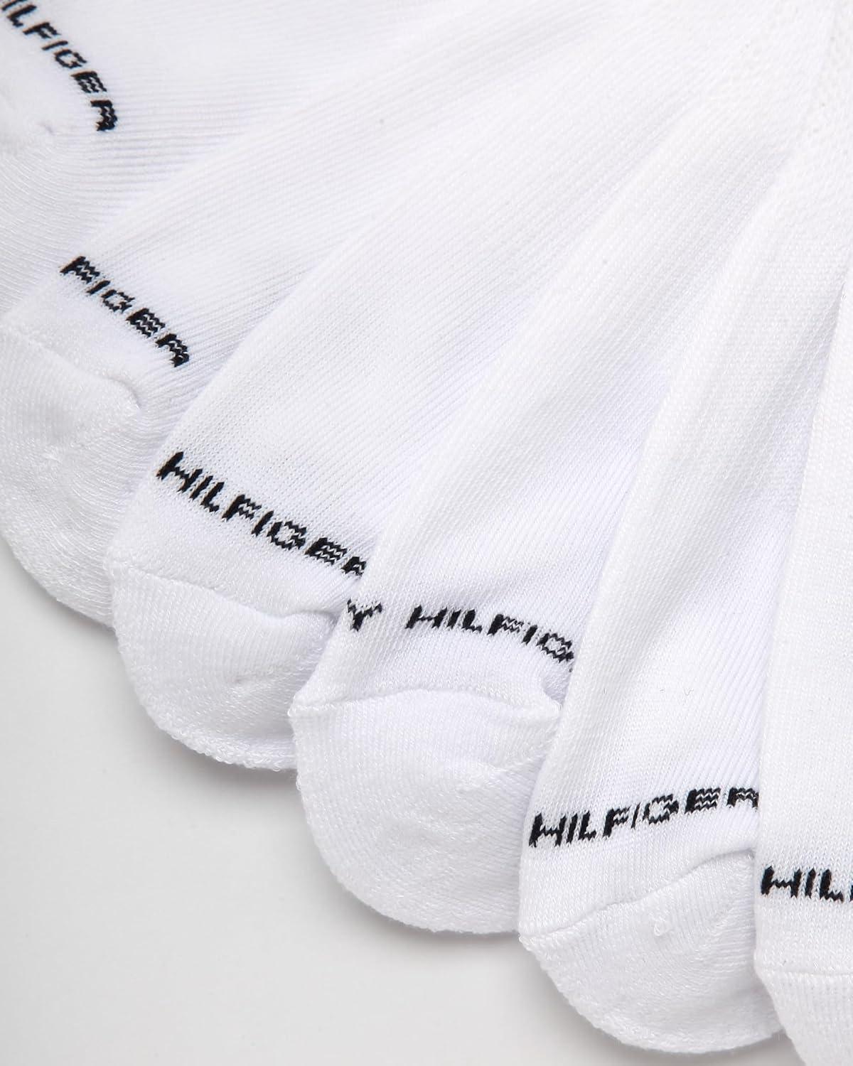 imageTommy Hilfiger Mens Quarter Socks 12 Pack Athletic Performance Cushioned Quarter Length Ankle Socks for Men for RunningWhite Multi