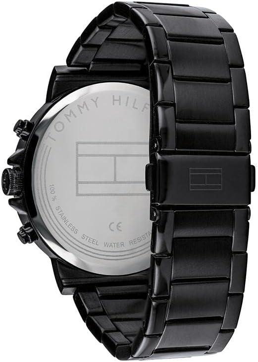 imageTommy Hilfiger Mens Quartz Dress Watch Stainless Steel Case and Bracelet Elegant Timepiece for Formal Wear Gift for Him Packaging May VaryBlack