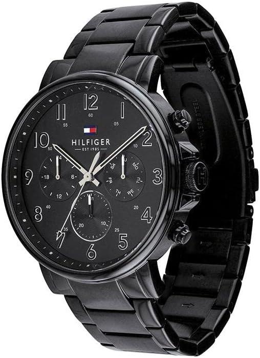 imageTommy Hilfiger Mens Quartz Dress Watch Stainless Steel Case and Bracelet Elegant Timepiece for Formal Wear Gift for Him Packaging May VaryBlack
