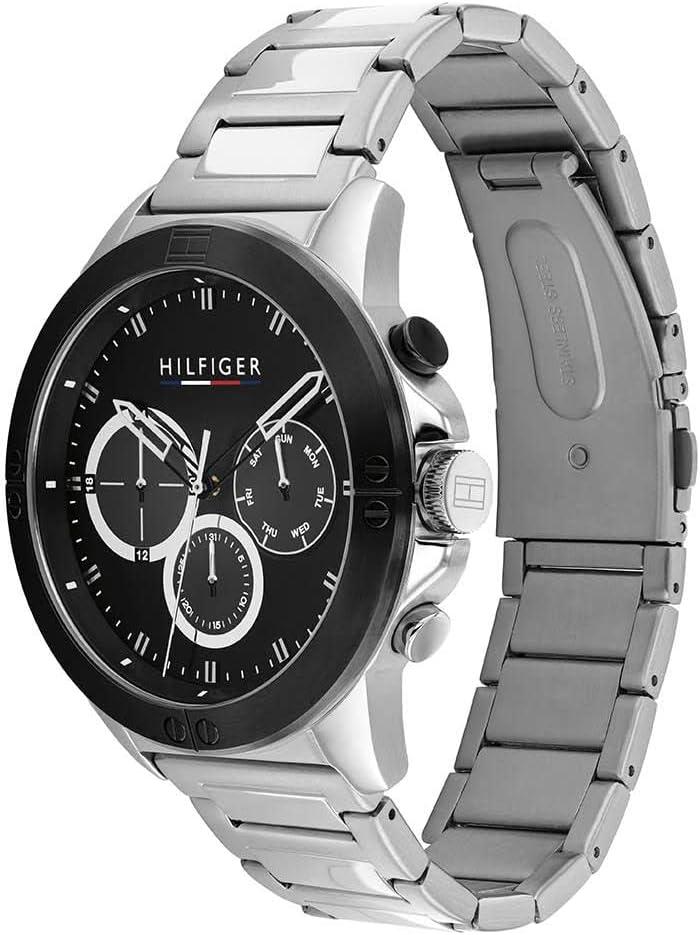 imageTommy Hilfiger Mens Quartz Multifunction Stainless Steel and Link Bracelet Watch Color Silver Model 1791890